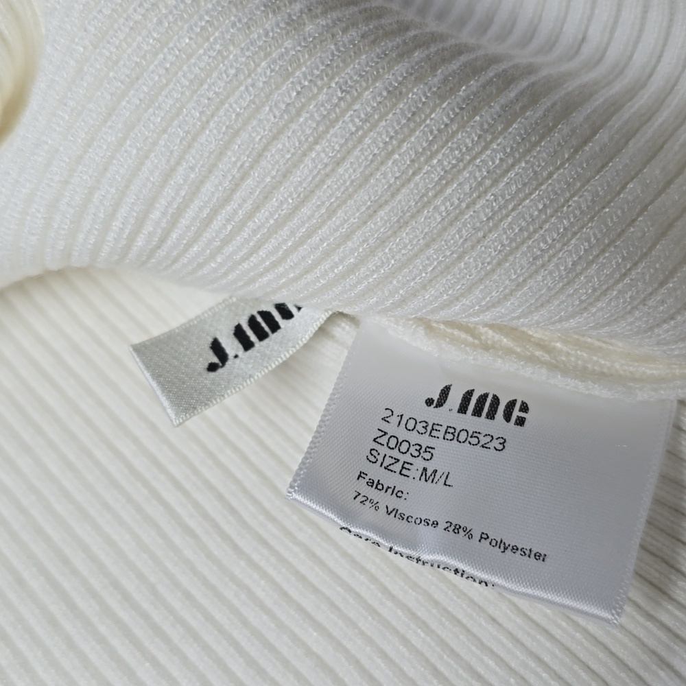 J. ING Black & White Cropped Ribbed Cardigan Women's Size Medium / Large - Picture 4 of 8
